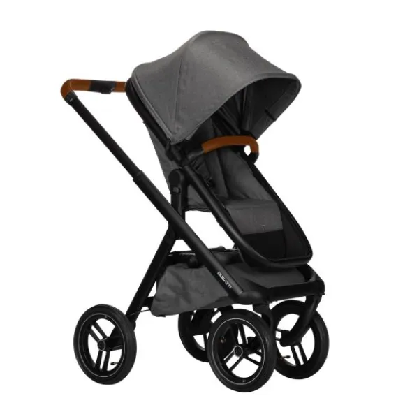 Dubatti One E5 Kinderwagen 2-in-1 Grey Frame Black/Cognac> Wandelwagens|Complete Kinderwagens