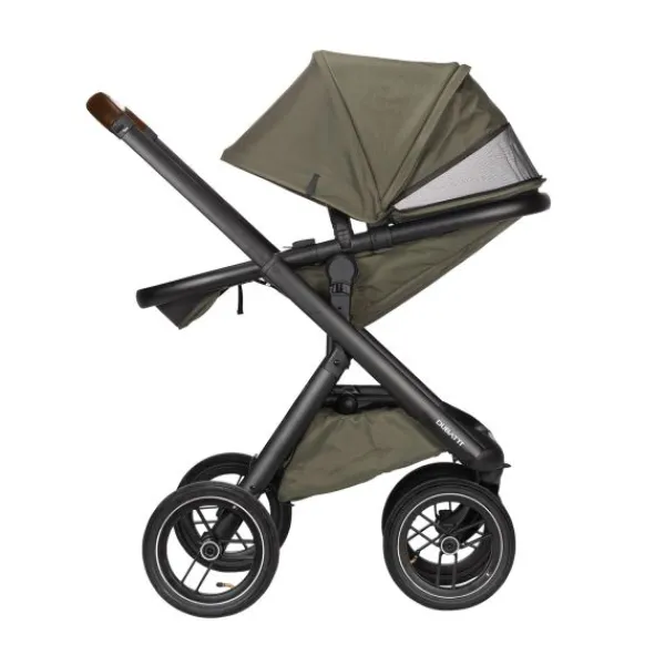 Dubatti One E5 Kinderwagen 2-in-1 Grey Frame Black/Dark Brown> Wandelwagens|Complete Kinderwagens