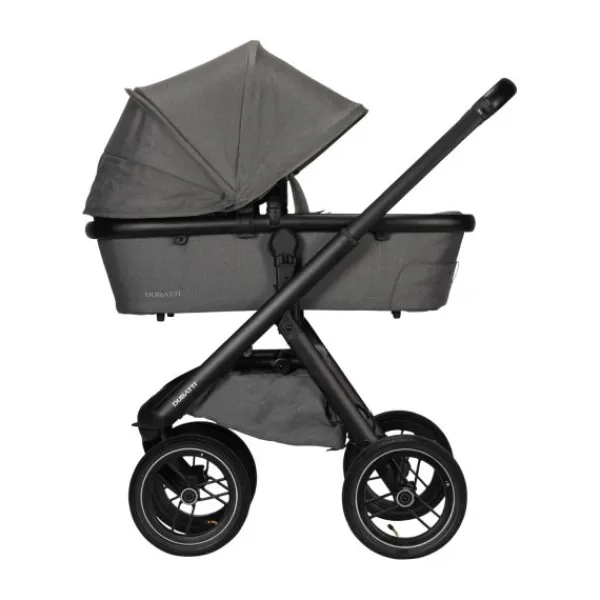 Dubatti One E5 Kinderwagen 2-in-1 Grey Frame Black/Black> Wandelwagens|Complete Kinderwagens