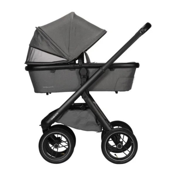 Dubatti One E5 Kinderwagen 2-in-1 Grey Frame Black/Black> Wandelwagens|Complete Kinderwagens