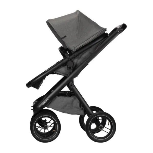 Dubatti One E5 Kinderwagen 2-in-1 Grey Frame Black/Black> Wandelwagens|Complete Kinderwagens