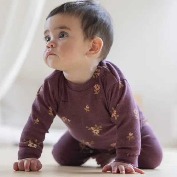 Feetje Bonnie Bouquet Pyjama - Maat 68 - Wijn Melange> Pyjama's