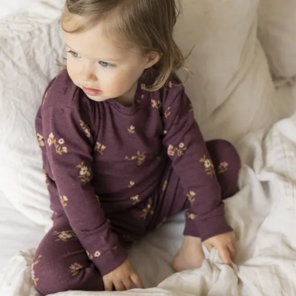 Feetje Bonnie Bouquet Pyjama - Maat 68 - Wijn Melange> Pyjama's