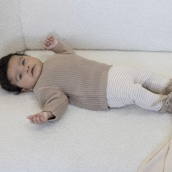 Feetje Broek Rib Streep The Magic Is In You Taupe Melange 44> Broekjes