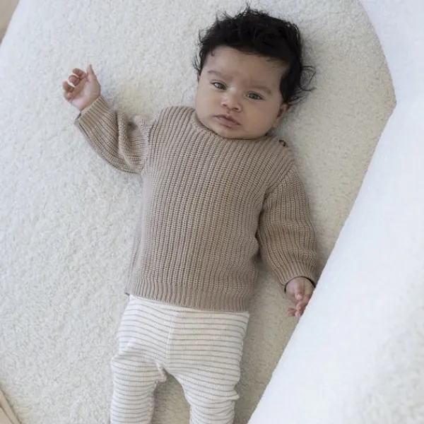 Feetje Broek Rib Streep The Magic Is In You Taupe Melange 44> Broekjes