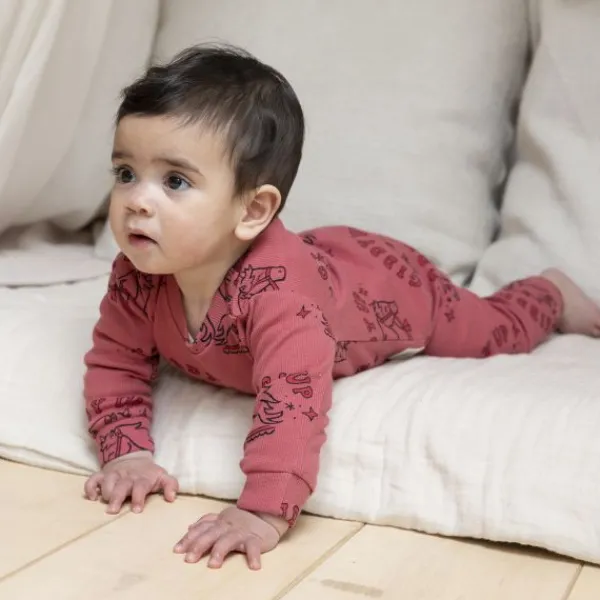 Feetje Howdy Holly Pyjama - Maat 62 - Berry> Pyjama's