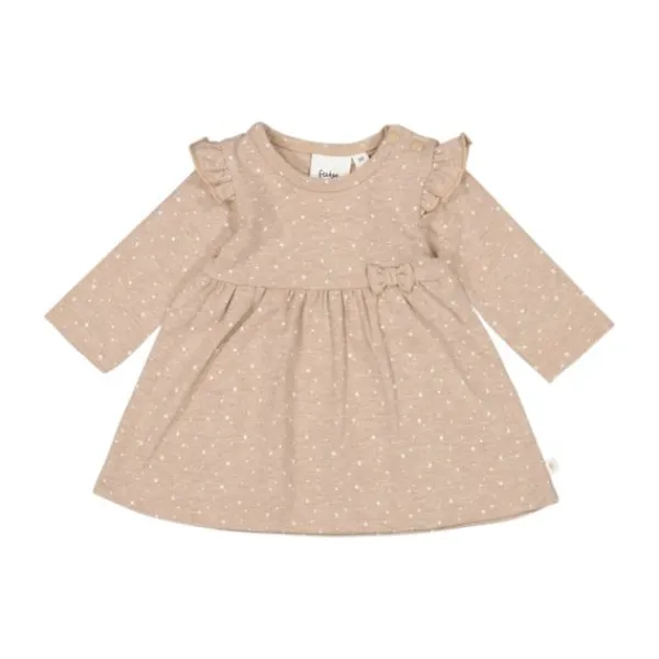 Feetje Jurk Print The Magic Is In You Taupe Melange 68> Jurkjes