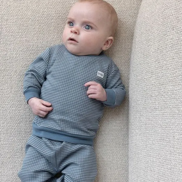 Feetje Pyjama Wafel Ijs Blauw 56> Pyjama's