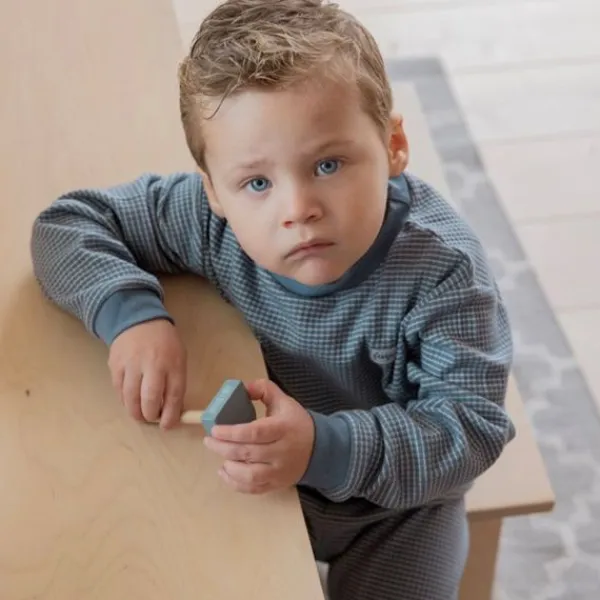 Feetje Pyjama Wafel Ijs Blauw 56> Pyjama's