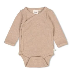 Feetje Romper Wikkel Rib The Magic Is In You Taupe Melange 44> Rompertjes