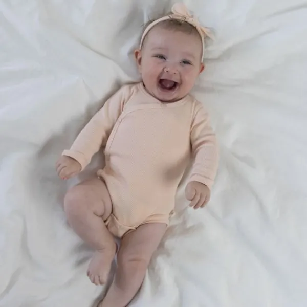 Feetje Romper Wikkel Rib The Magic Is In You Roze 44> Rompertjes