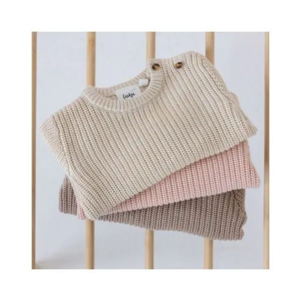 Feetje Sweater Gebreid The Magic is in You Taupe 56> Truitjes