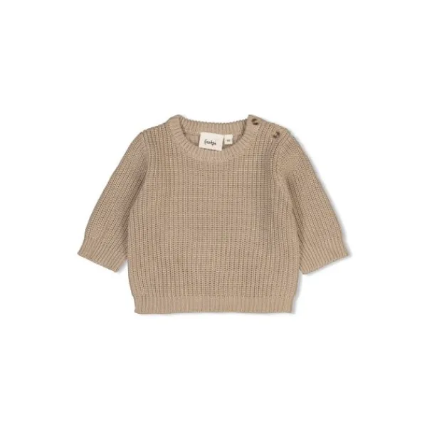 Feetje Sweater Gebreid The Magic is in You Taupe 56> Truitjes