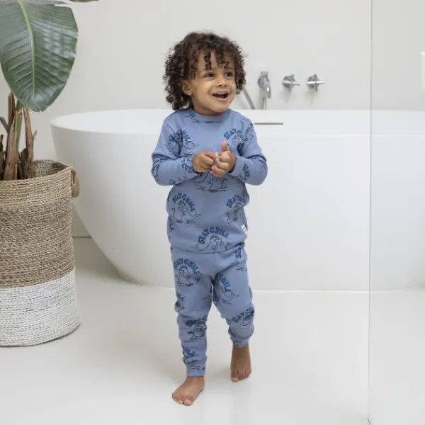 Feetje Willy Walrus Pyjama - Maat 56 - Blauw> Pyjama's