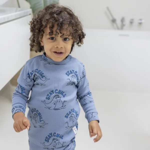 Feetje Willy Walrus Pyjama - Maat 56 - Blauw> Pyjama's