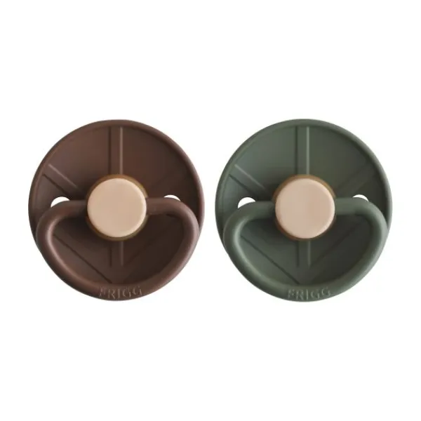 Frigg Fopspeen Little Viking Cocoa/Olive T1 0-6 mnd (2 stuks)> Fopspenen 0-6 Maanden