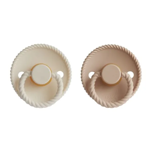 Frigg Fopspeen Rope Cream/Croissant T1 0-6 mnd (2 stuks)> Fopspenen 0-6 Maanden