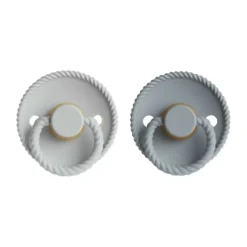 Frigg Fopspeen Rope Fr.Gray/Silver Gray T1 0-6 mnd (2 stuks)> Fopspenen 0-6 Maanden