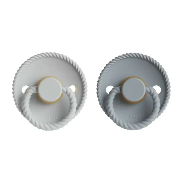 Frigg Fopspeen Rope Fr.Gray/Silver Gray T1 0-6 mnd (2 stuks)> Fopspenen 0-6 Maanden