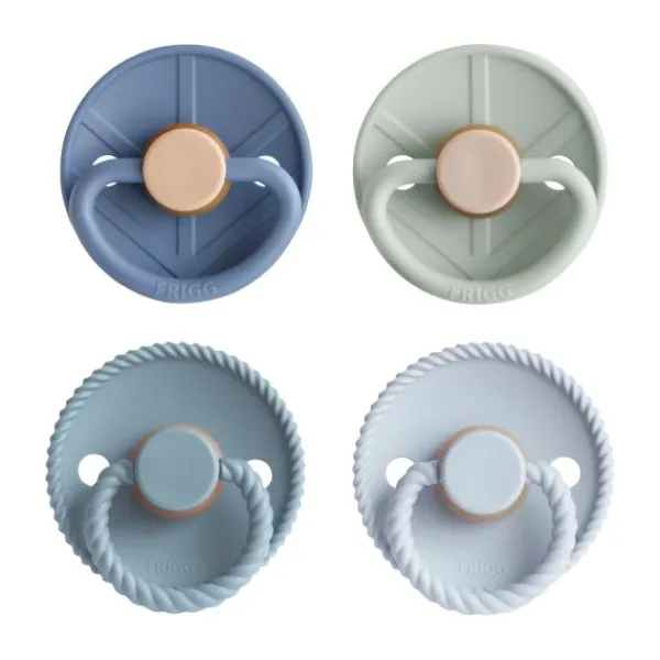 Mushie FRIGG Fopspenen - 4-Pack - Skyline Serenity - Latex - 0–6 Mnd> Fopspenen 0-6 Maanden
