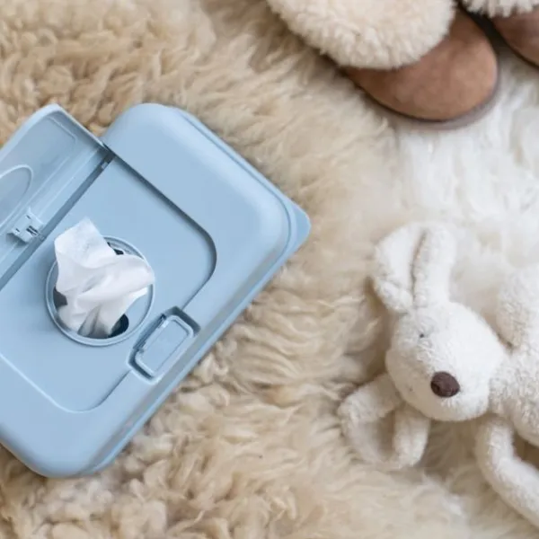 Funkybox Billendoekjes Box - Vintage Blue - Seahorse> Billendoekjes Boxen