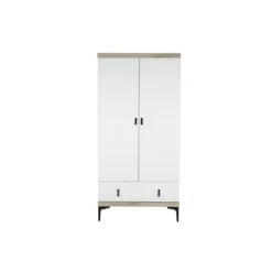 Interbaby Ledikant 60 x 120 - Commode 3 Laden - Hanglegkast 2-Deurs Strips Wit><noscript><img width=