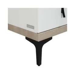 Interbaby Ledikant 60 x 120 - Commode 3 Laden - Hanglegkast 2-Deurs Strips Wit><noscript><img width=