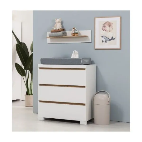 Interbaby Ledikant 60 x 120 - Commode 3 Laden Valencia - Hanglegkast 2 Deuren Valencia> Complete Babykamers|Ladekasten