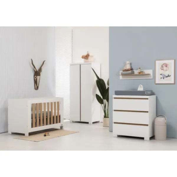 Interbaby Ledikant 60 x 120 - Commode 3 Laden Valencia - Hanglegkast 2 Deuren Valencia> Complete Babykamers|Ladekasten