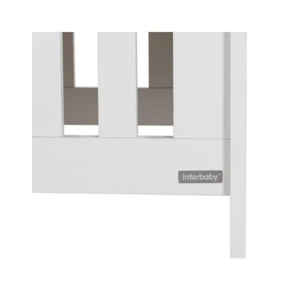 Interbaby Ledikant 60 x 120 Malmo Wit> Complete Babykamers|Ladekasten