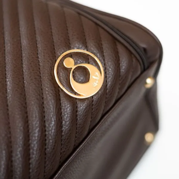 Isoki Double Zip Satchel Quilted Chocolate> Lederlook Tassen
