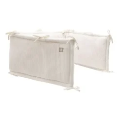 Jollein Boxbumper - Cloudy Rib - 180x30 cm - Milky Coffe><noscript><img width=
