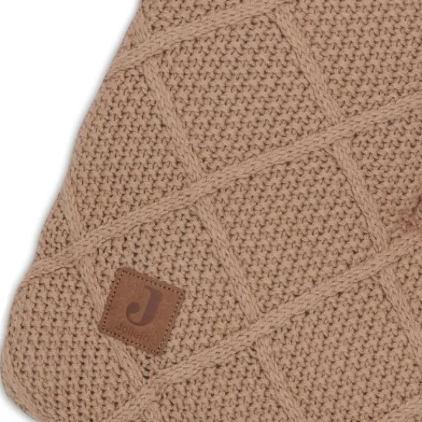 Jollein Check Knit Boxkleed - 75 x 95 cm - Biscuit> Accessoires Boxen|Boxkleden