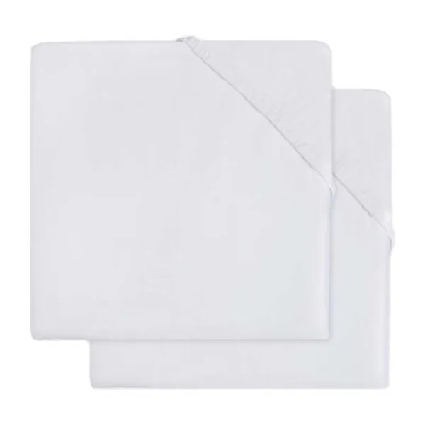 Jollein Hoeslaken Boxmatras - 2 Pack - 75 x 95 cm - Jersey - Nougat> Accessoires Boxen