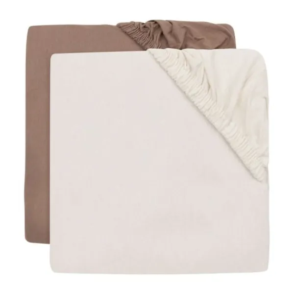 Jollein Hoeslaken Jersey - 40/50x80/90 cm - 2 Stuks - Sea Green/Ivory> Hoeslakens
