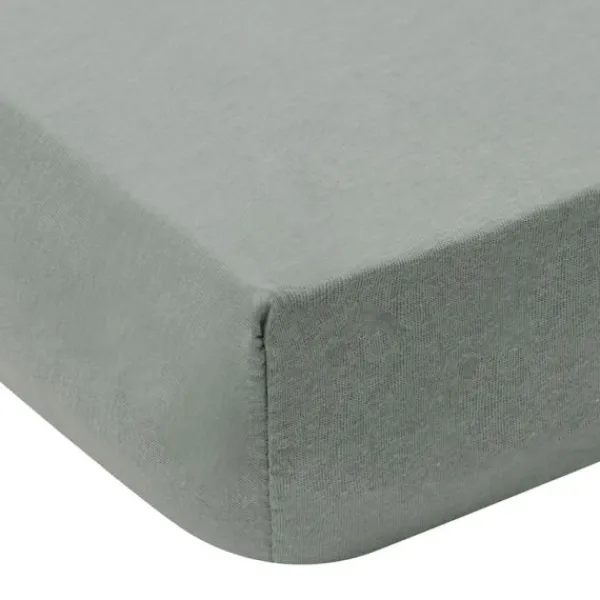 Jollein Hoeslaken Jersey - 40/50x80/90 cm - 2 Stuks - Sea Green/Ivory> Hoeslakens