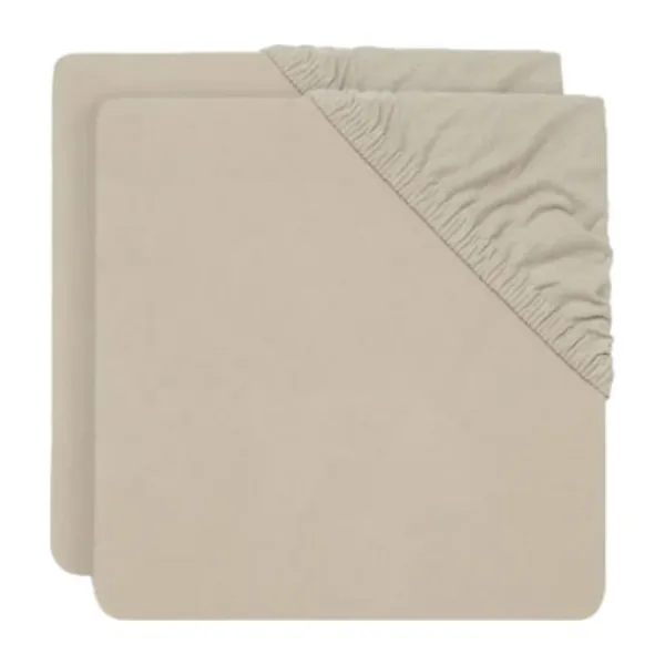 Jollein Hoeslaken Jersey Nougat 60 x 120 cm 2 Pack> Hoeslakens