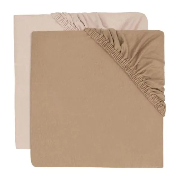 Jollein Hoeslaken Jersey - 2 Stuks - 40/50 x 80/90 cm - Sea Green/Biscuit> Hoeslakens