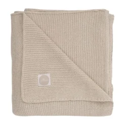 Jollein Ledikantdeken Basic Knit Nougat 100 x 150 cm><noscript><img width=