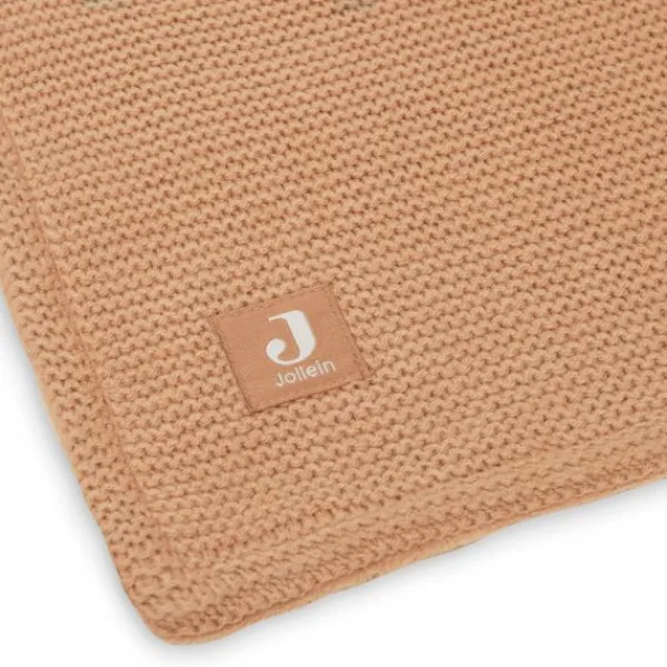 Jollein Ledikantdeken Basic Knit Biscuit/Fleece 100 x 150 cm> Ledikantdekens