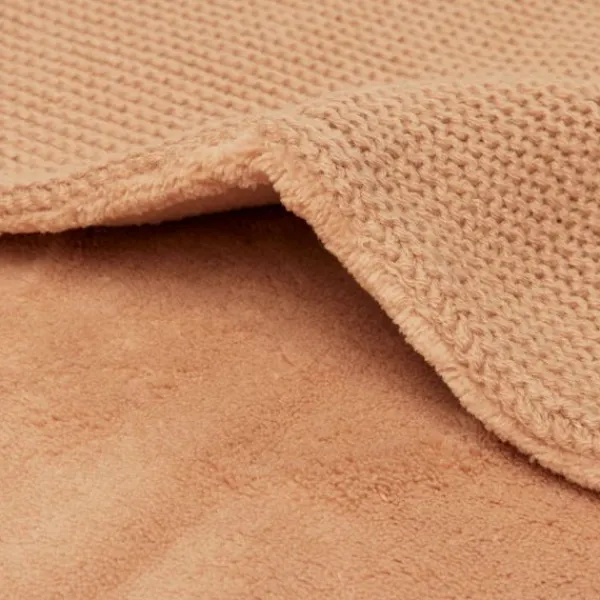 Jollein Ledikantdeken Basic Knit Biscuit/Fleece 100 x 150 cm> Ledikantdekens