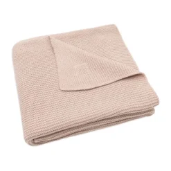 Jollein Ledikantdeken Basic Knit Wild Rose/Fleece 100 x 150 cm><noscript><img width=