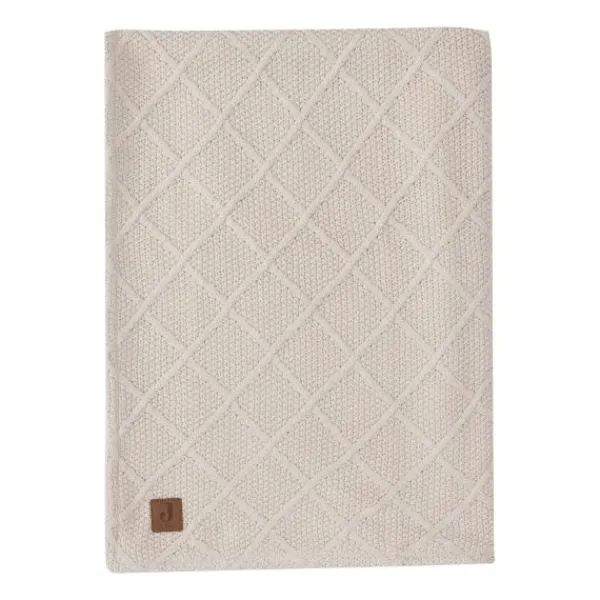 Jollein Ledikantdeken Check Knit Biscuit / Teddy Fleece 100 x 150 cm> Ledikantdekens