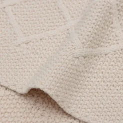 Jollein Ledikantdeken Check Knit Biscuit / Teddy Fleece 100 x 150 cm><noscript><img width=