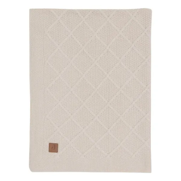 Jollein Ledikantdeken Check Knit Biscuit / Teddy Fleece 100 x 150 cm> Ledikantdekens