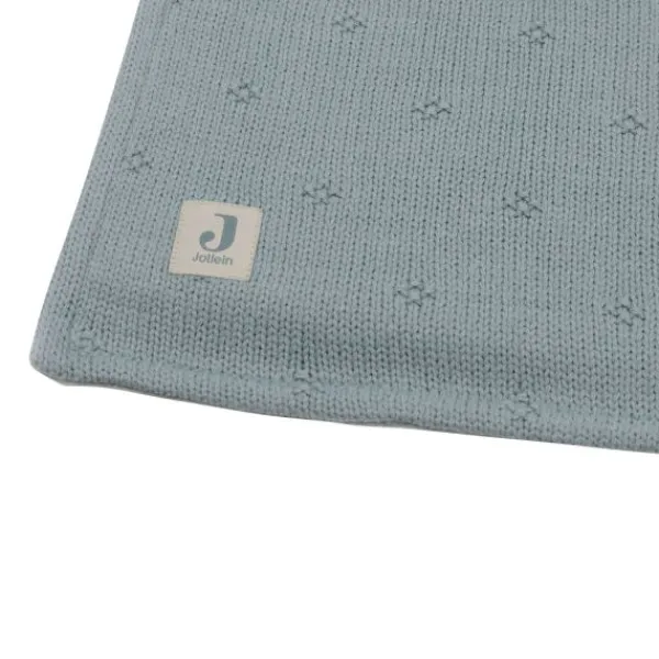 Jollein Ledikantdeken Cosy Knit Ivory / Velvet 100 x 150 cm> Ledikantdekens