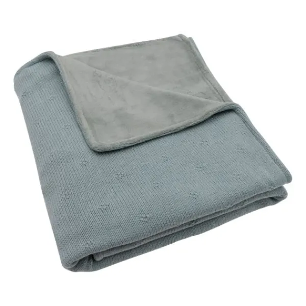 Jollein Ledikantdeken Cosy Knit Ivory / Velvet 100 x 150 cm> Ledikantdekens