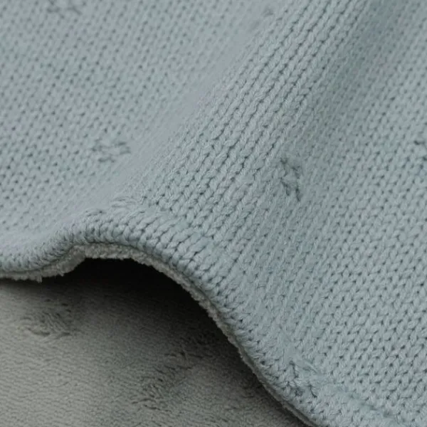 Jollein Ledikantdeken Cosy Knit Ivory / Velvet 100 x 150 cm> Ledikantdekens