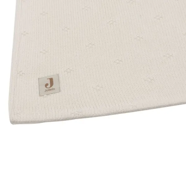 Jollein Ledikantdeken Cosy Knit Ivory / Velvet 100 x 150 cm> Ledikantdekens