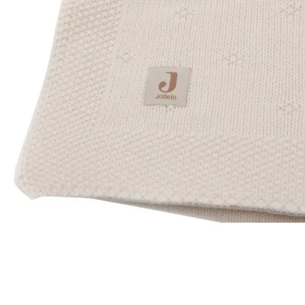 Jollein Ledikantdeken Cosy Knit Ivory 100 x 150 cm> Ledikantdekens